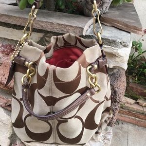 Authentic coach hobo bag